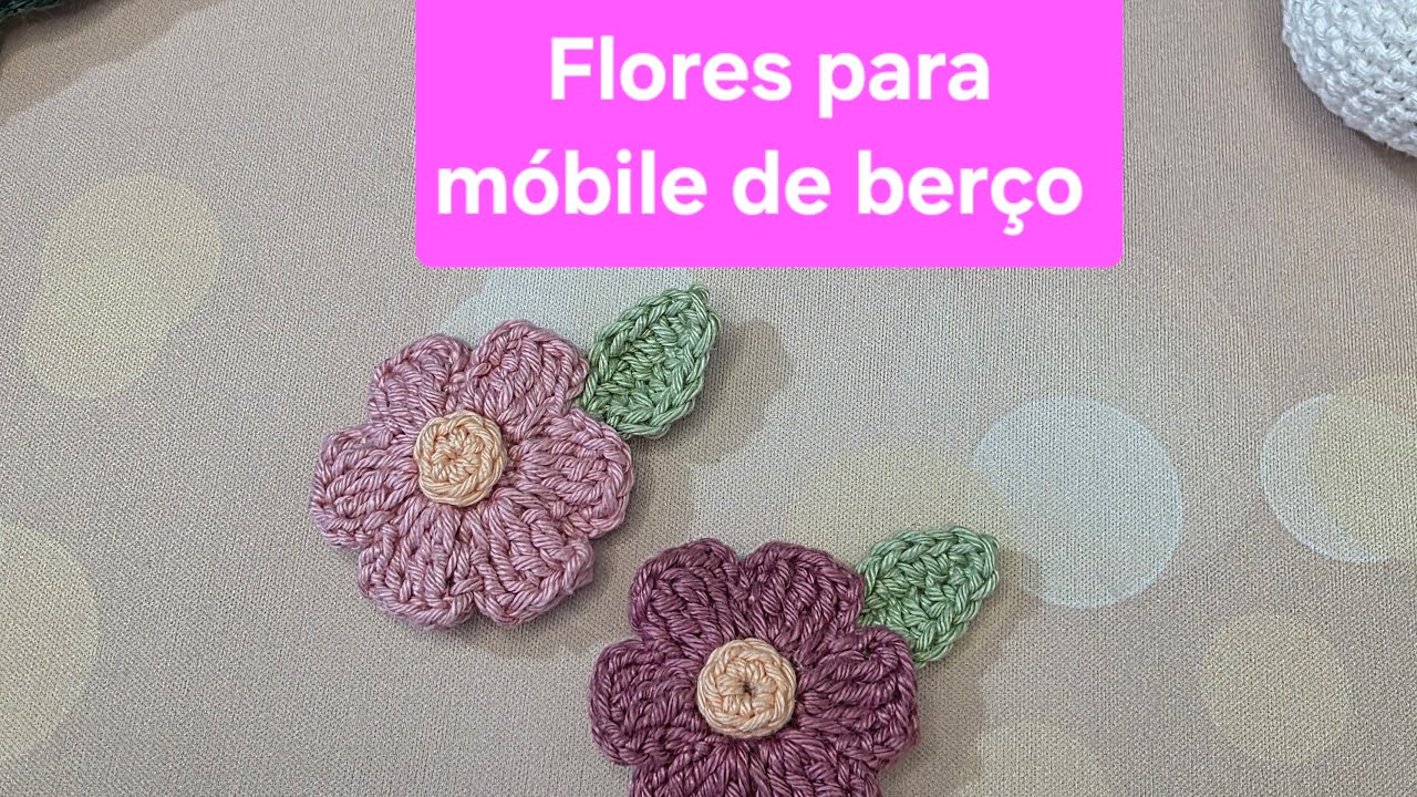 Ateliê Fabi Bia ao vivo! Flores em crochê móbile berço bebês #croche #crochet #feitoamao #handmade