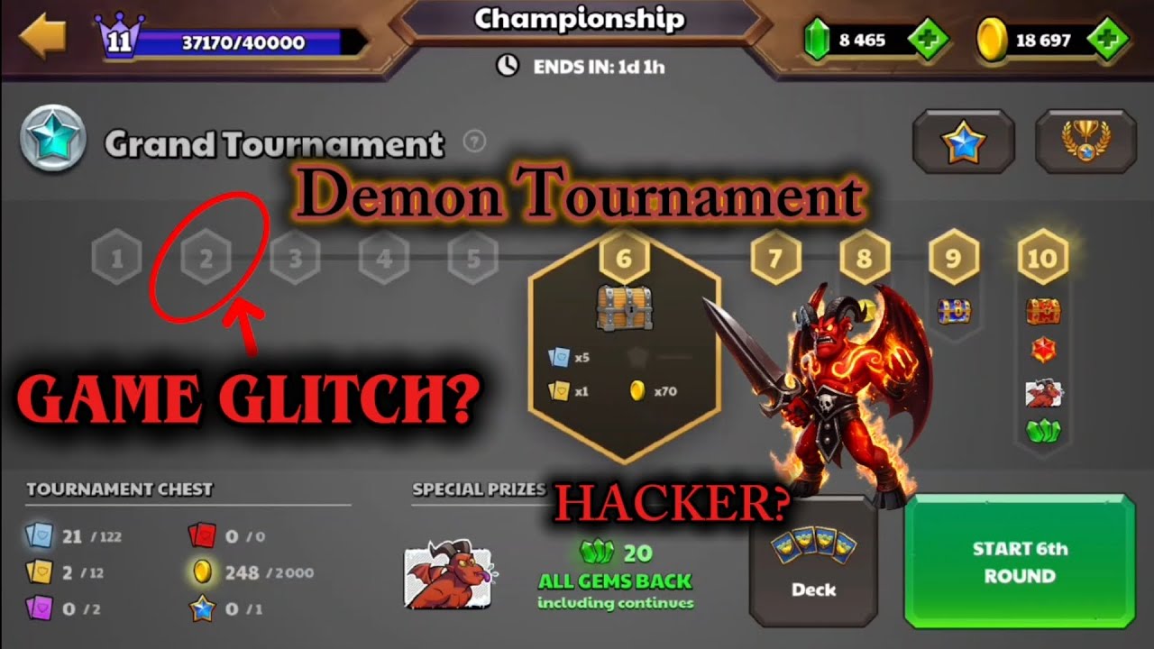 Game Glitch and Hacker in ONE Tournament | Castle Crush Tournament Gameplay