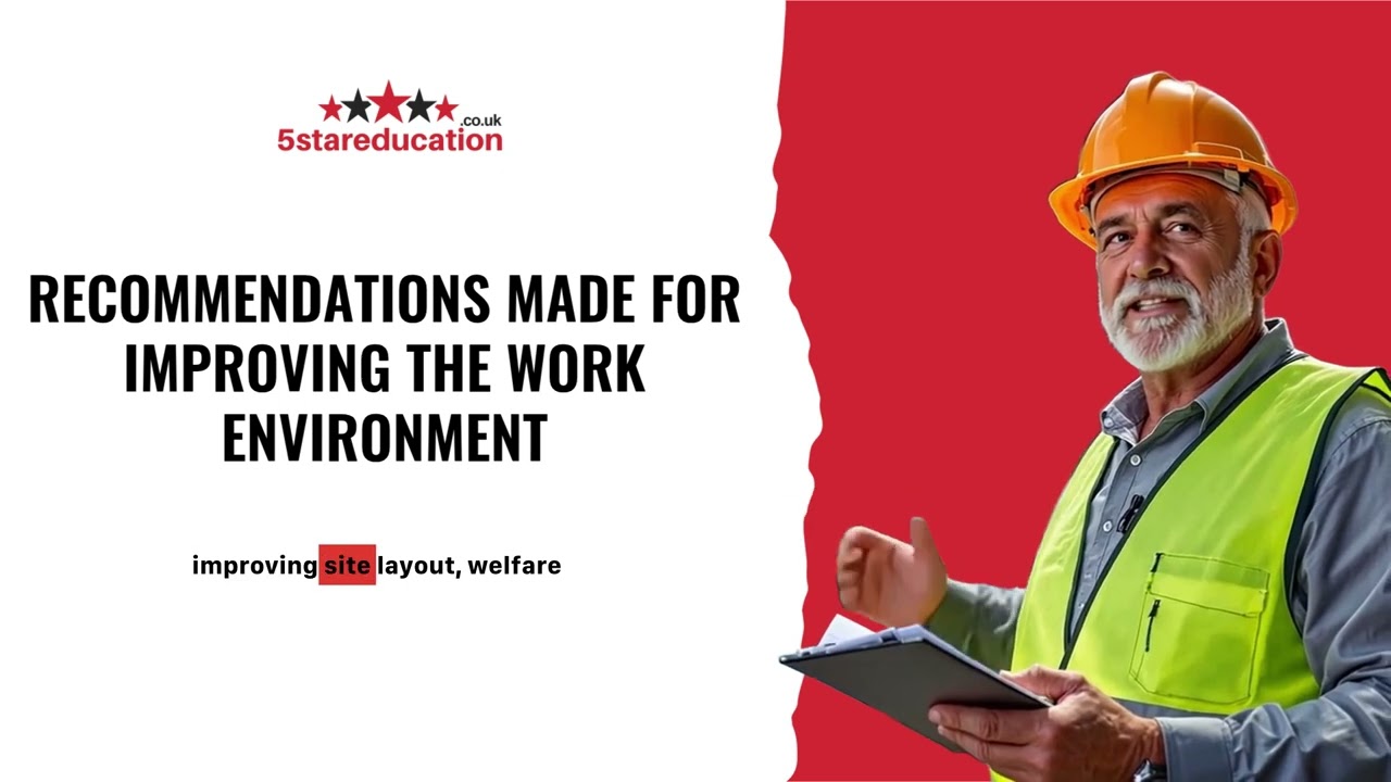 Level 6 NVQ CCOM - RECOMMENDATIONS MADE FOR IMPROVING THE WORK ENVIRONMENT