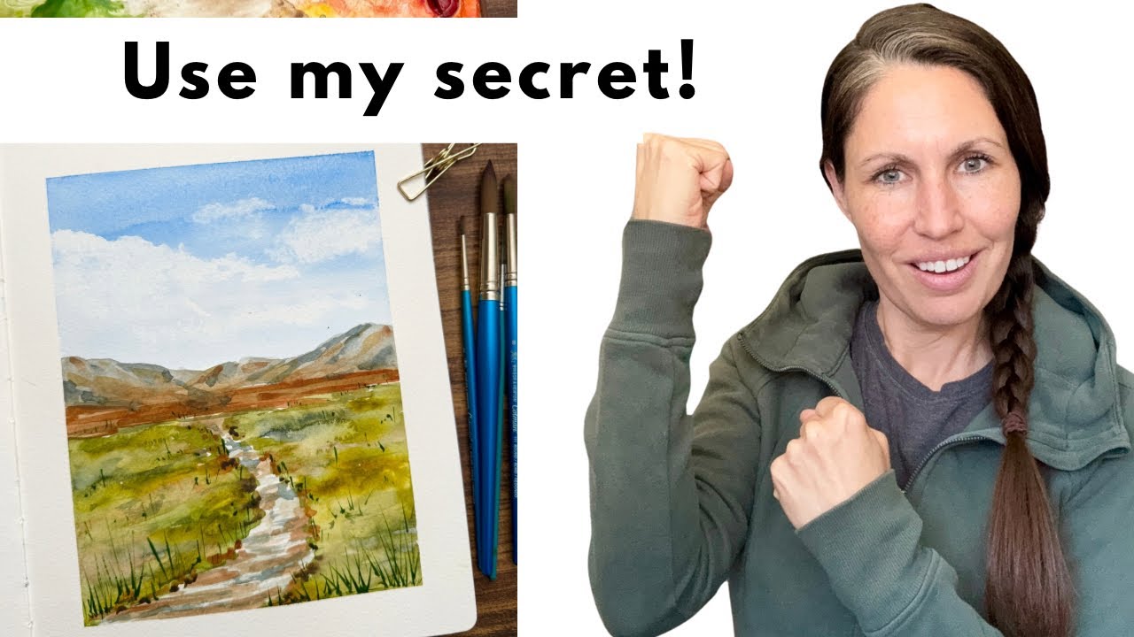 My best kept beginner secret for painting watercolor landscapes | Art after 40