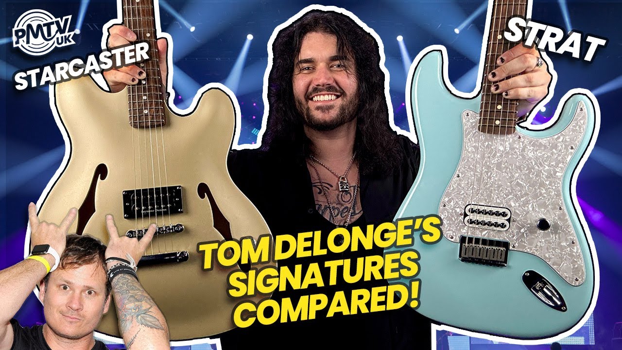 Fender Tom DeLonge Stratocaster против Starcaster! — Сравнение его именных моделей