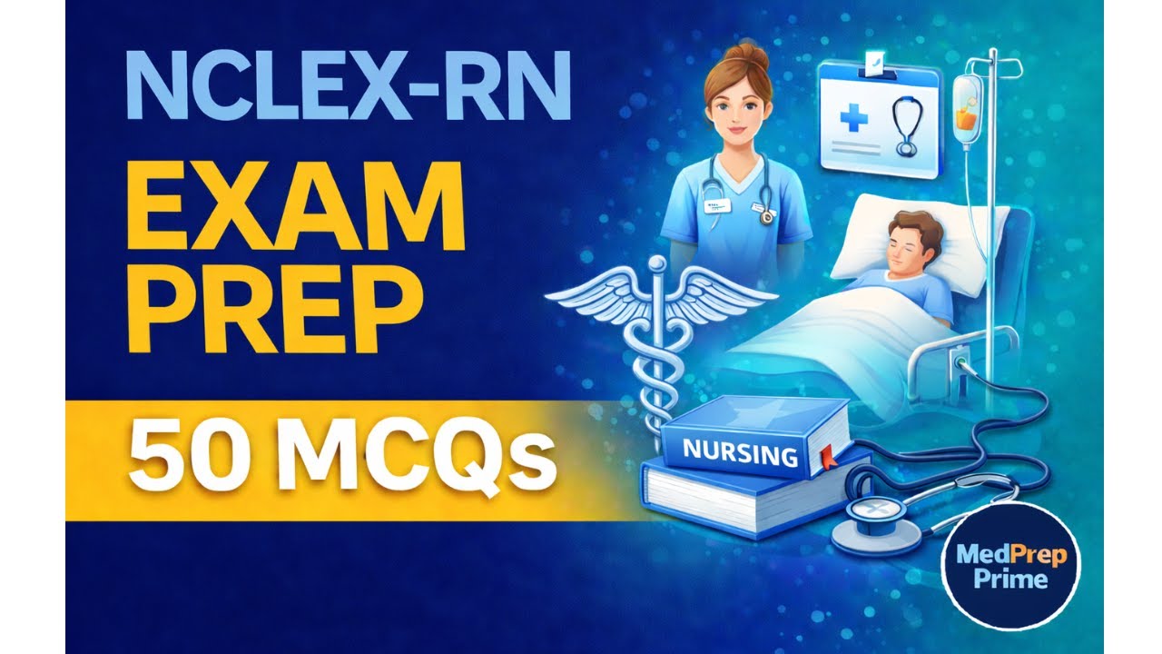 NCLEX-RN Practice Questions | 50 High-Yield MCQs with Explanations (Set 1)