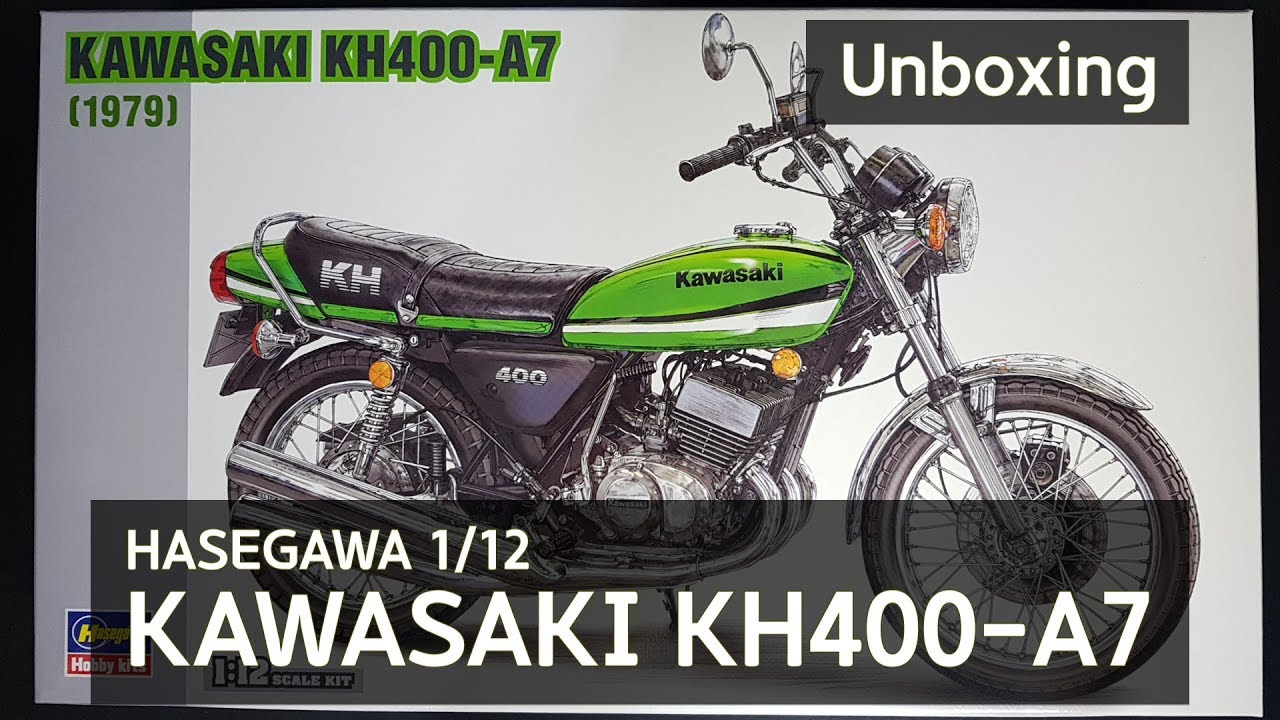 [Unboxing] HASEGAWA 1/12 KAWASAKI KH400-A7 (カワサキ KH400-A7)