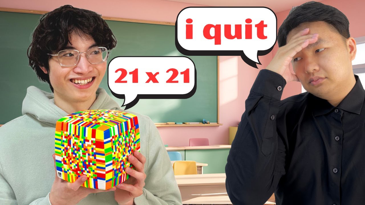 Pranking a beginner's Rubik's cube Teacher