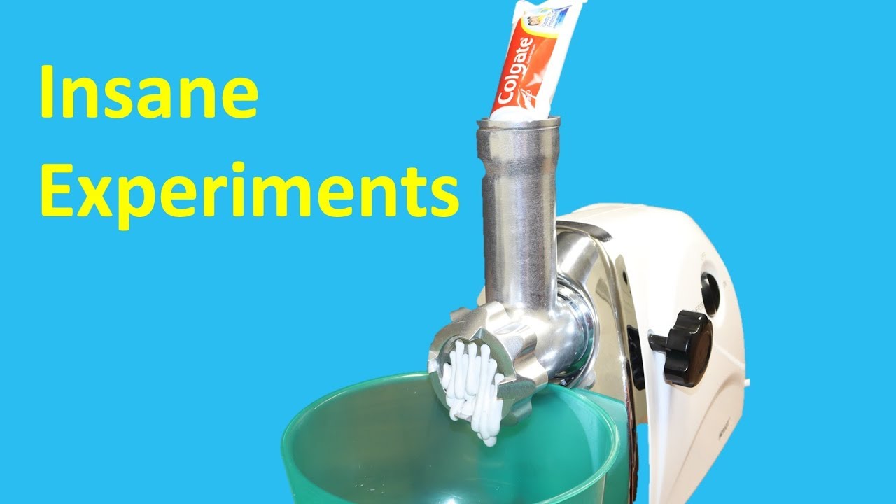 EXPERIMENT || MEAT GRINDER VS TOOTHPASTE
