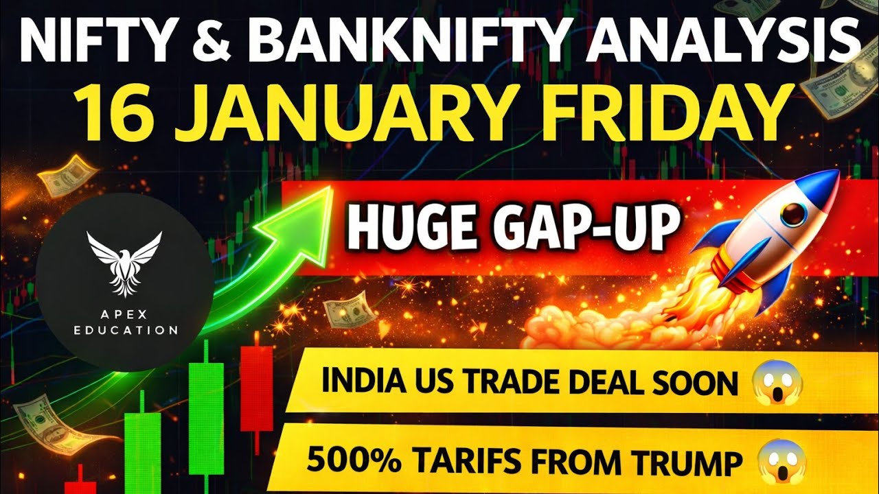 Nifty Tomorrow Prediction | Bank Nifty Tomorrow Prediction | 16 January Friday Market gap up or down