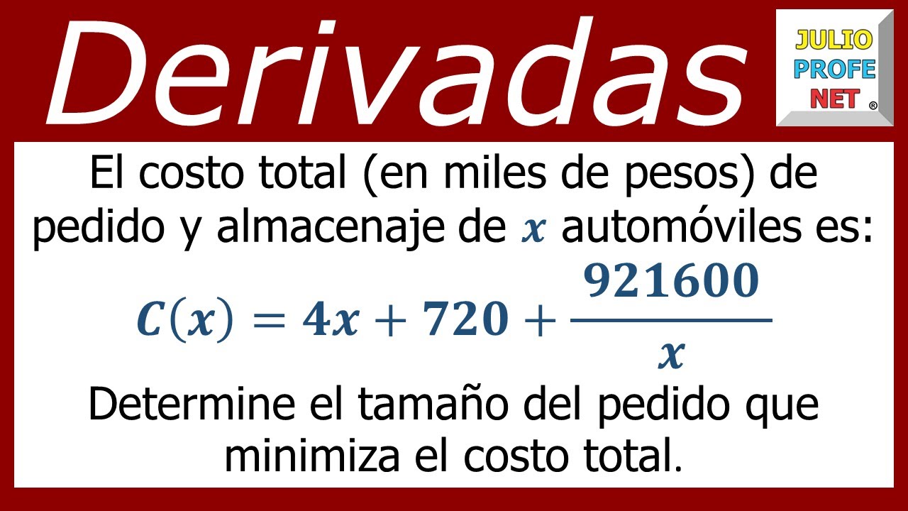 Optimización | Problema 1: costo mínimo #julioprofe