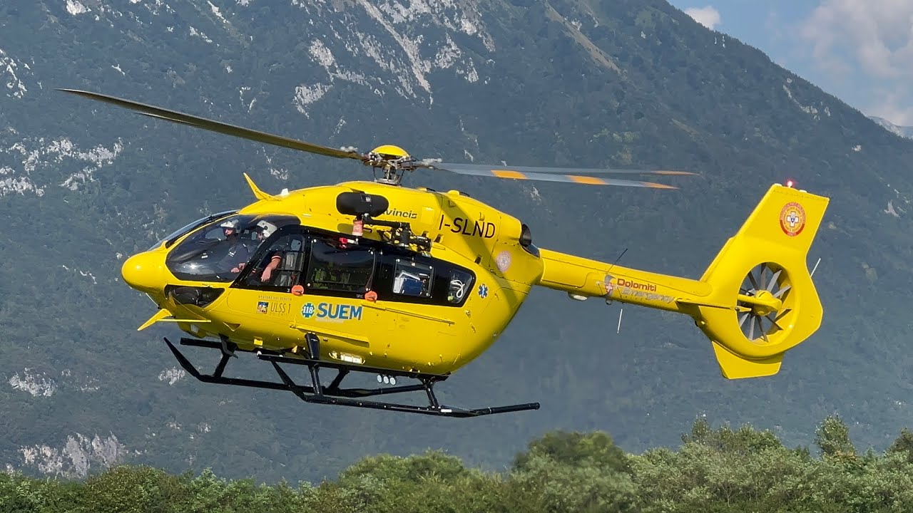 Elisoccorso Pieve di Cadore FALCO1 in decollo