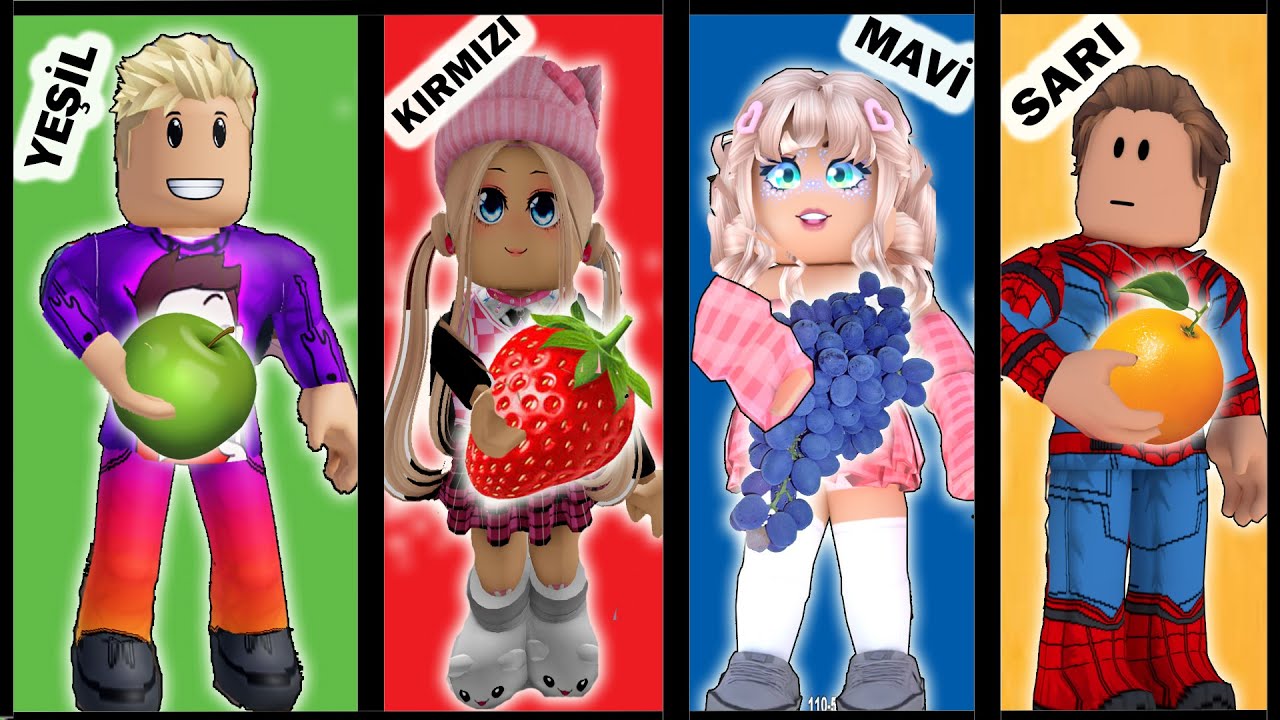 SEVDİĞİMİZ RENK ALIŞVERİŞ YAPTIK | ROBLOX EAT SAME COLOR FOOT | #buseduygu #robloxkrali