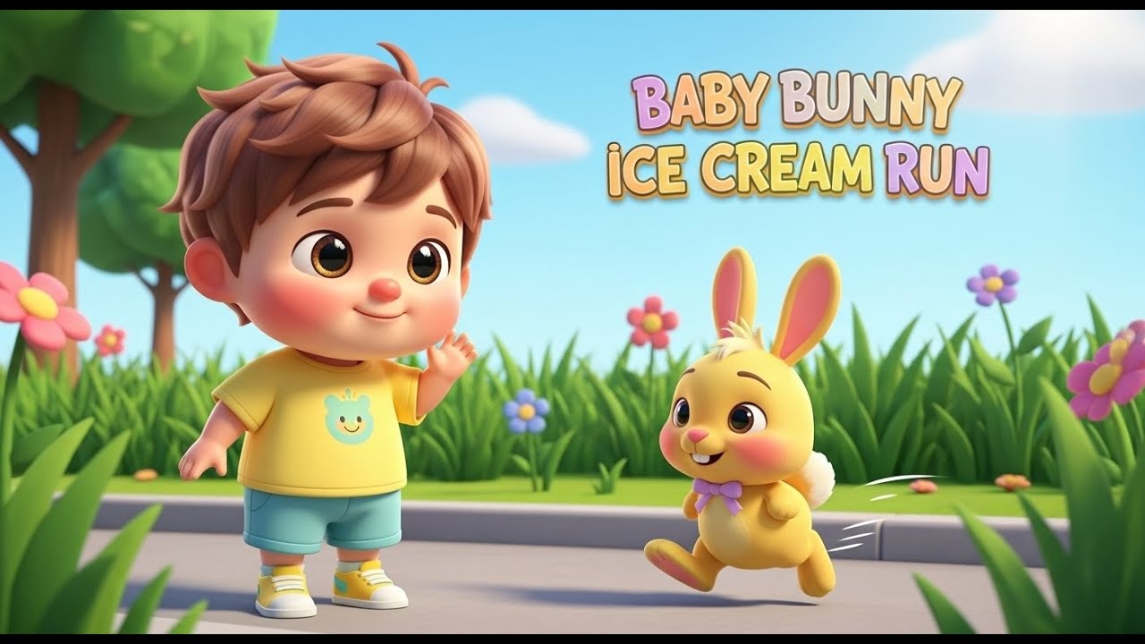 Baby Bunny Ice Cream Run – Nursery Rhyme, Kids Movement Song, and Fun Summer Play
