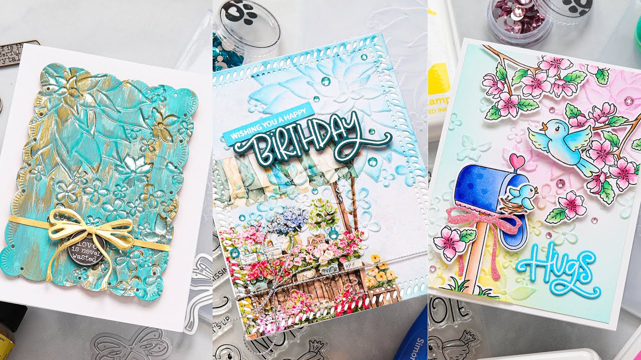 Embossing Folders 3 Ways! Simon's March 2025 Card Kit!