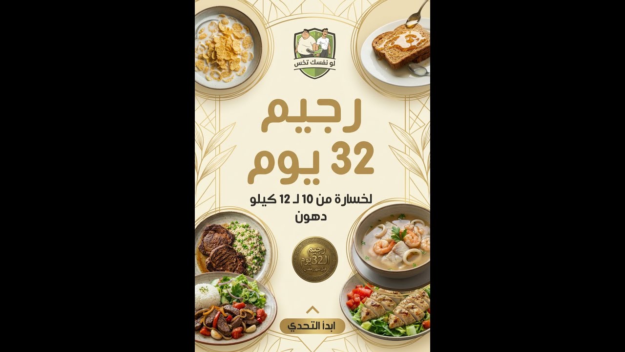 شرح اليوم الأول من رجيم الأبطال | لو نفسك تخس 12 كيلو دهون قبل شهر رمضان | 32 يوم قبل رمضان