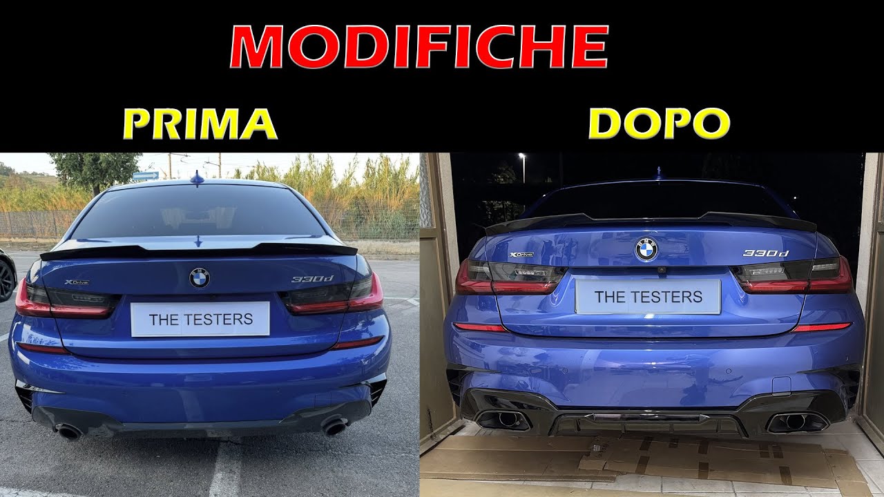 BMW 330D G20: MONTAGGIO DIFFUSORE E TERMINALI 340D