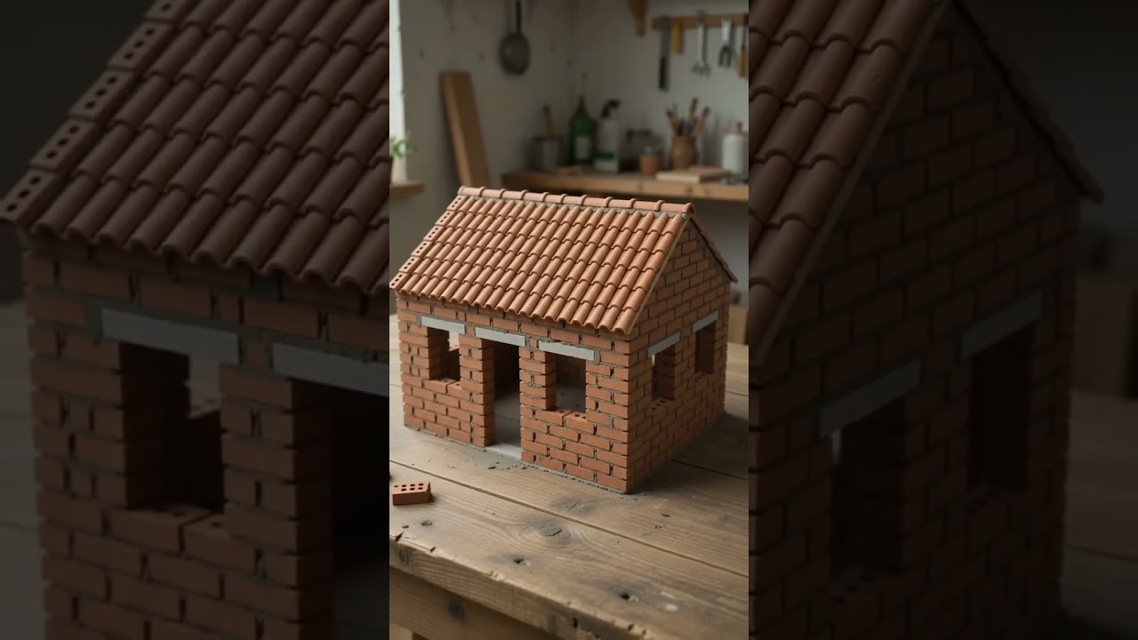 THE TINY Farmhouse Nobody Thought I Could Build! | Miniature DIY Building 🏡 #shorts