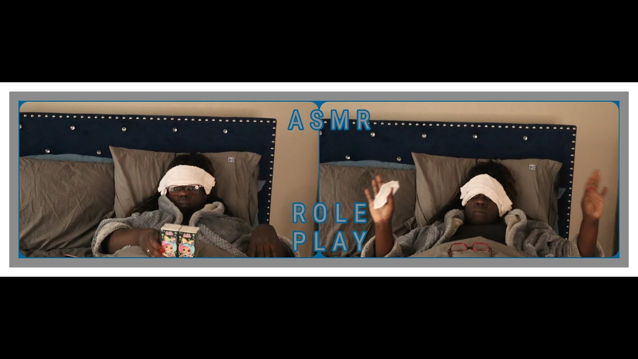 ASMR  ROLE PLAY I'M SICK WITH A FEVER & RUNNY NOSE  + SNEEZING + COUGHING + WHISPERING