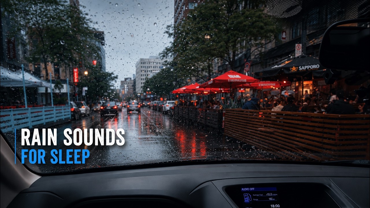 Relaxing Rainy Drive in Downtown Montreal, Canada | Wet City Streets