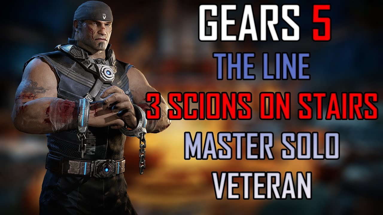 Gears 5 Master Solo Escape - The Line (Veteran) (3 Scions On Stairs)