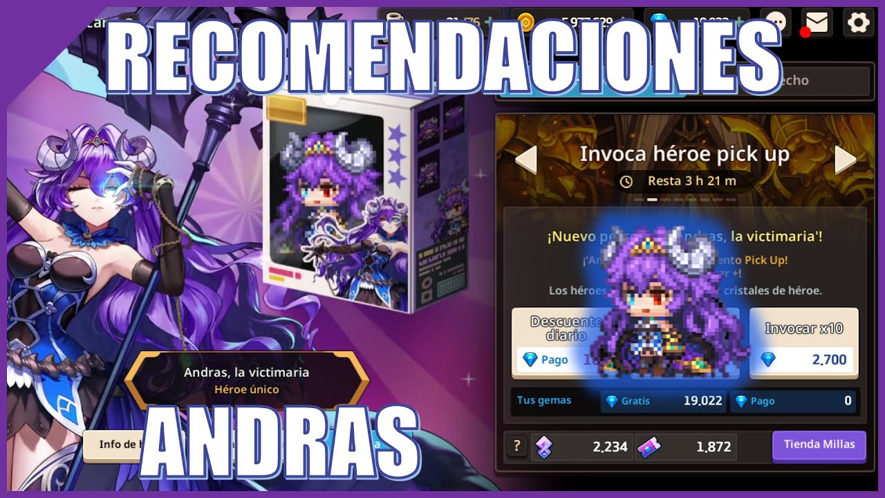 ANDRAS: Equipos, accesorios y recomendaciones - Guardian Tales