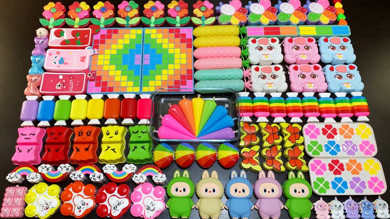 RELAXING WITH CLAY PIPING BAGS VS GLITTER VS MAKEUP ! Mixing Random Things Into Slime #6974