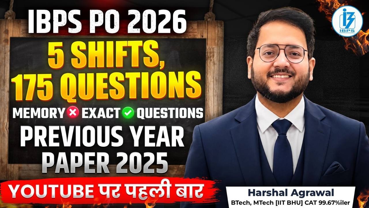 IBPS PO Memory Based Paper Quant [5 SHIFTS] 🔴 IBPS PO Prelims 2026 Previous Year Paper 2025🔥Harshal