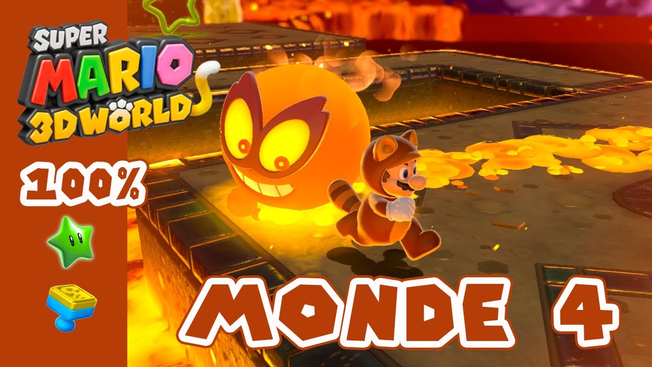Super Mario 3D World  - Guide MONDE 4 - Solution 100% Étoiles et Stickers