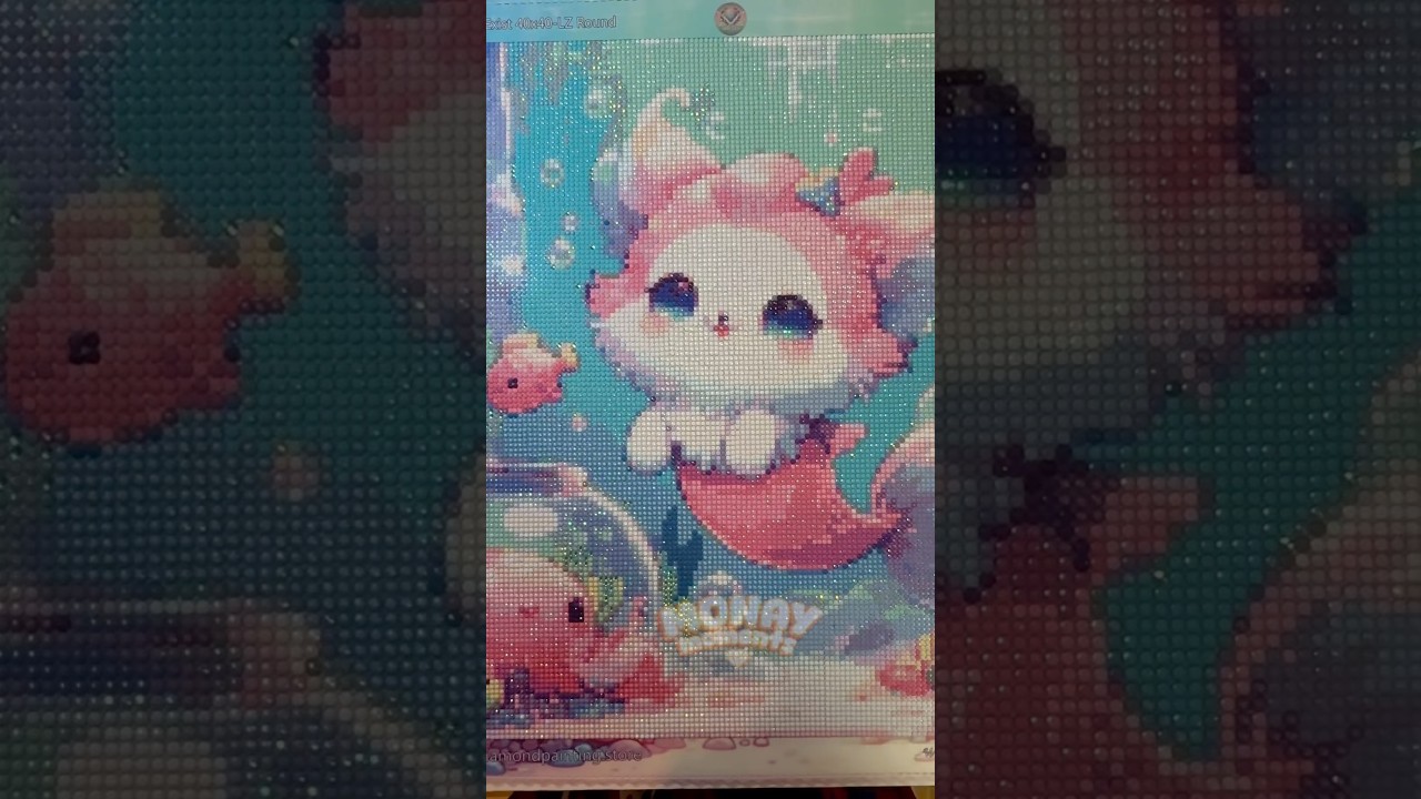 Fluffy Merdog from Melle’s Diamond Painting Store 