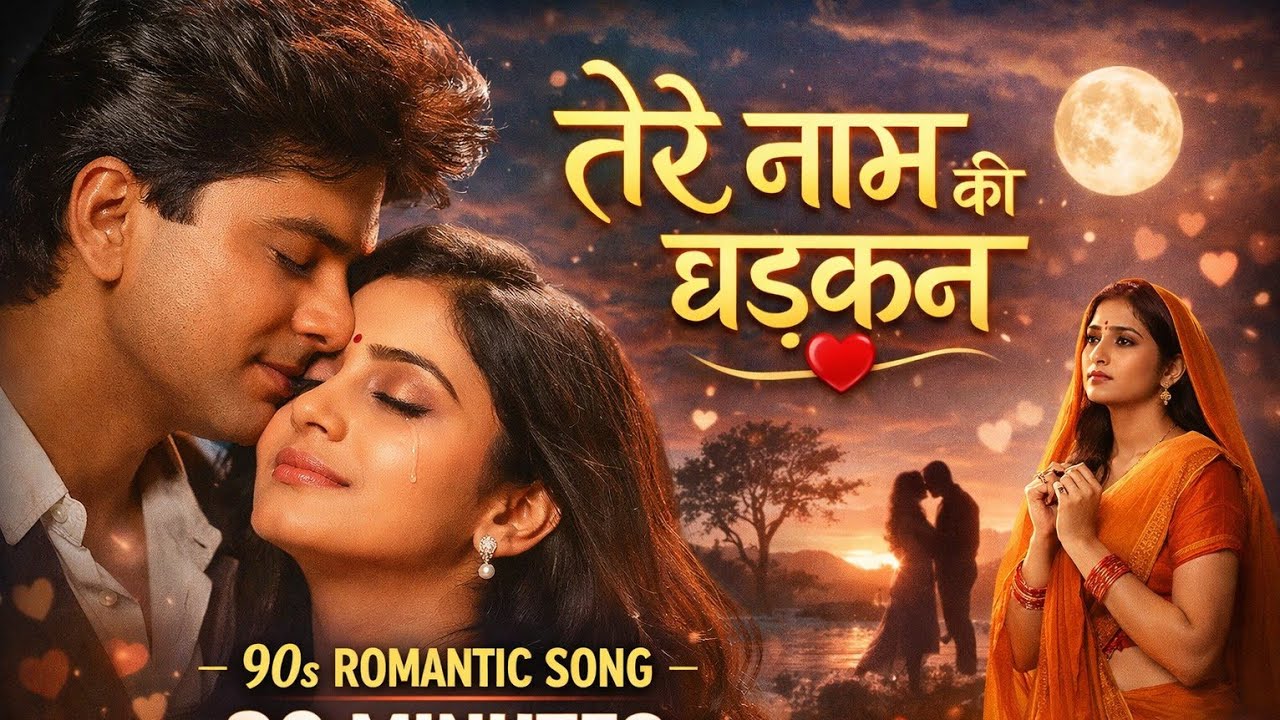 ❤️ तेरे नाम की धड़कन ❤️ | 90s Romantic Hindi Song | 30 Minutes Love Song | heart touching love song