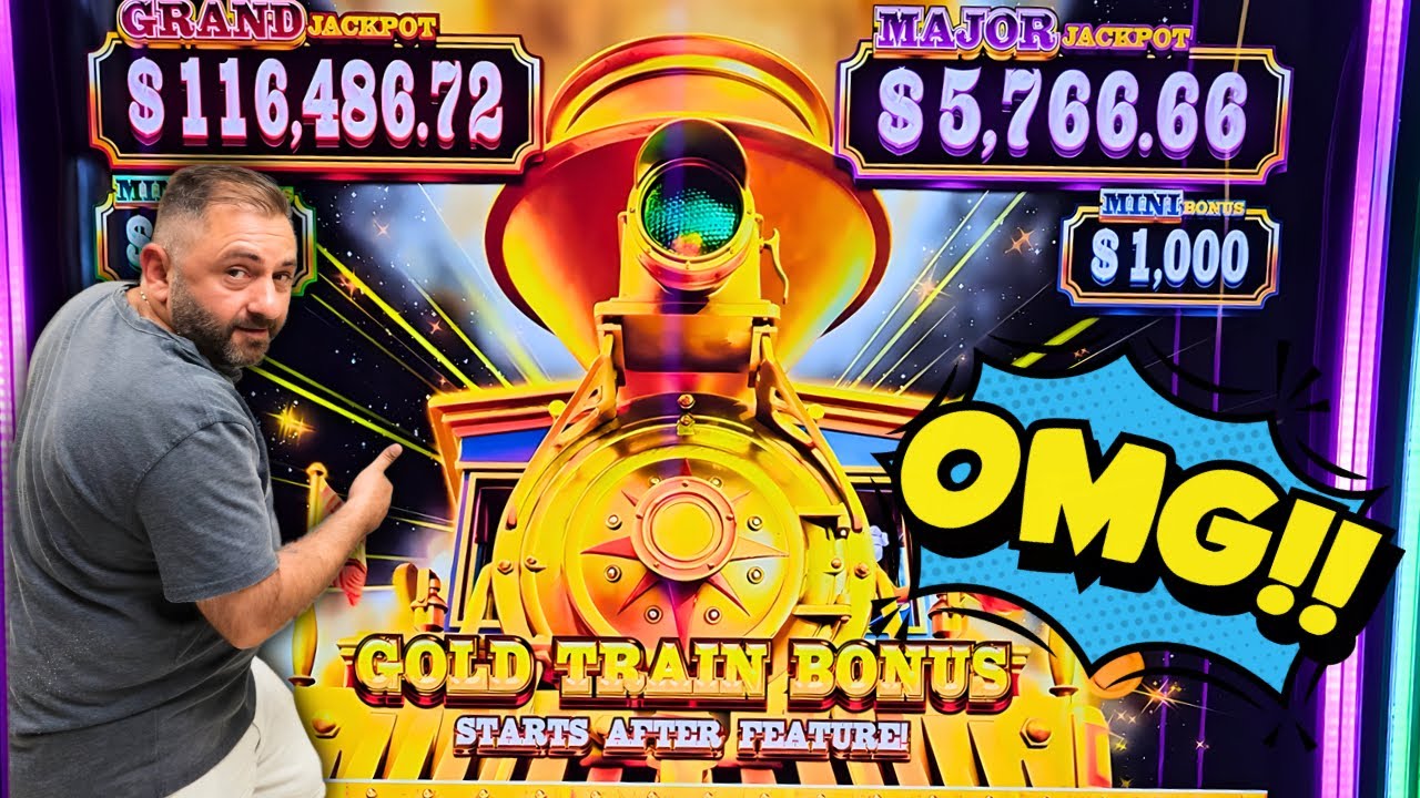 YES! THE SUPER RARE GOLD TRAIN BONUS TRIGGERED! 