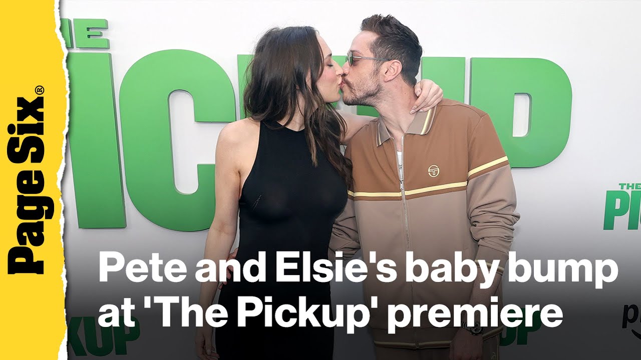 Pete Davidson’s pregnant girlfriend, Elsie Hewitt, shows off baby bump on ‘Pickup’ red carpet