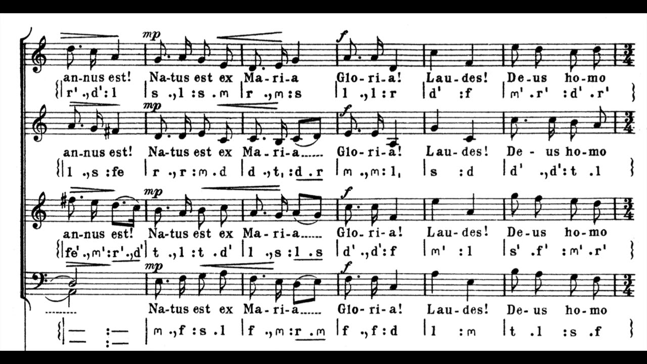 Peter Warlock - Benedicamus Domino (score video)