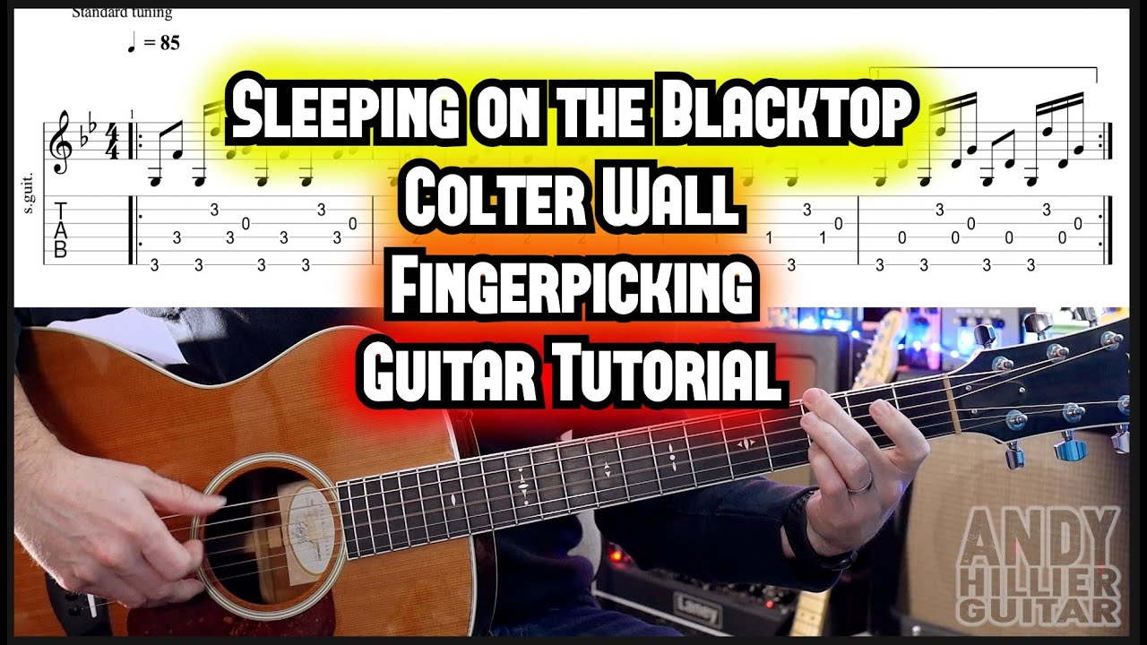 Как играть на гитаре обучающий урок Colter Wall Sleeping on the Blacktop