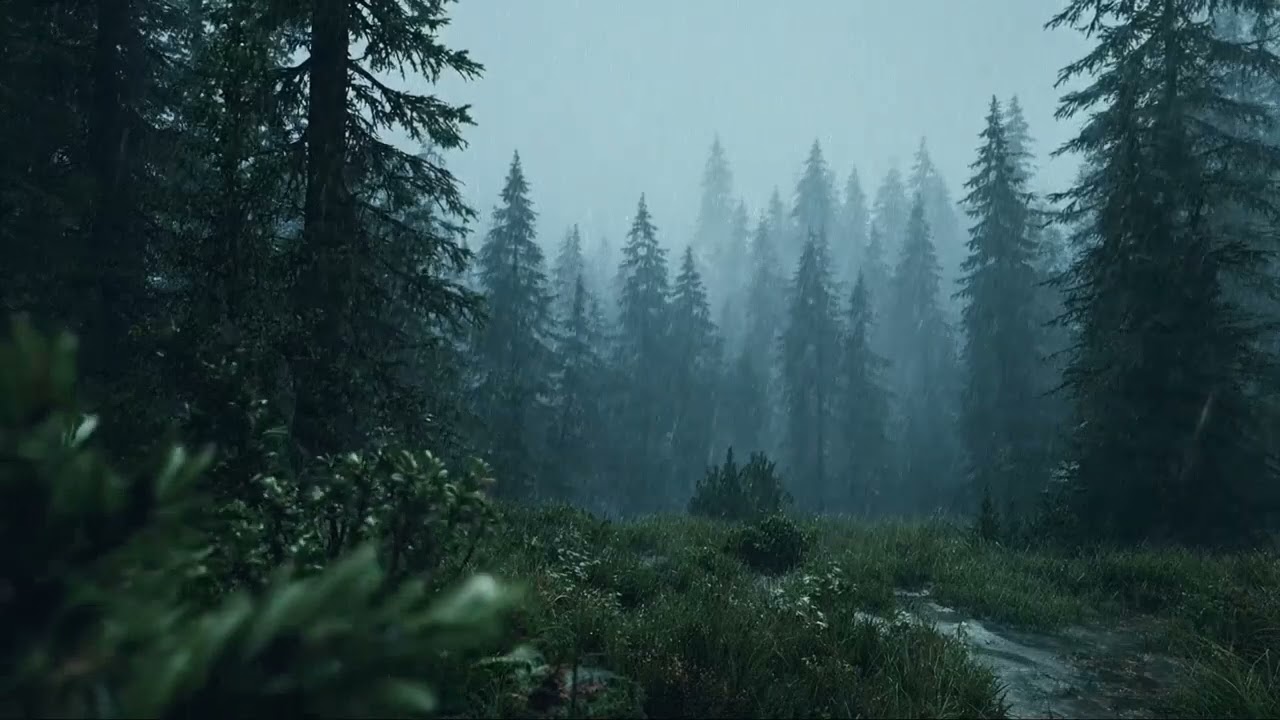 Gentle Forest Rain Sounds 🌧️ Calm Evening Atmosphere for Letting Go