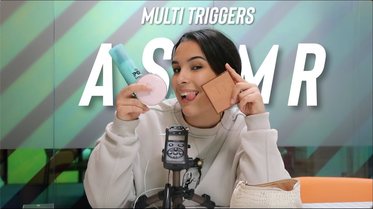 ASMR : DES TAS ET DES TAS DE TRIGGERS (update de ma trousse à makeup)