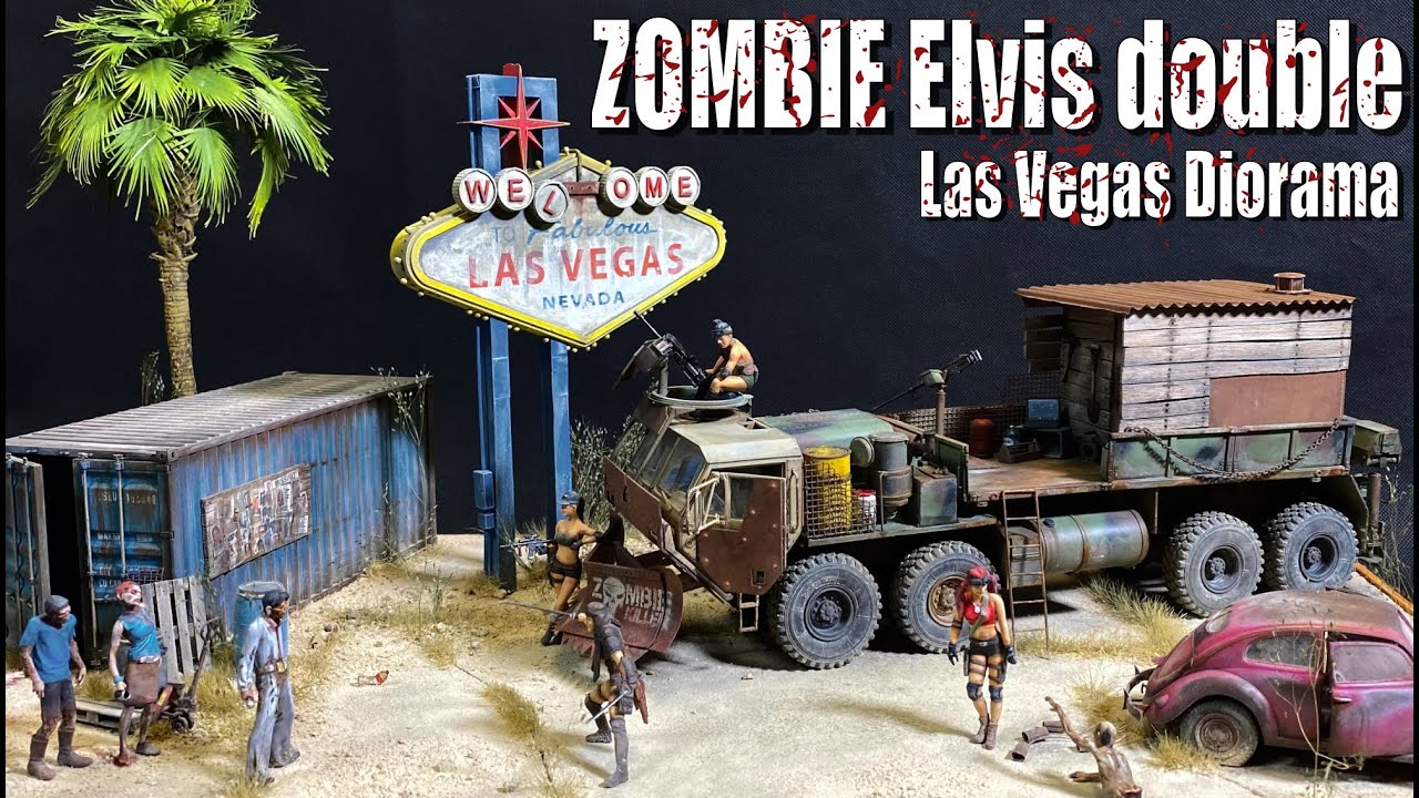 Las Vegas ZOMBIE Elvis double Diorama scale 1:35