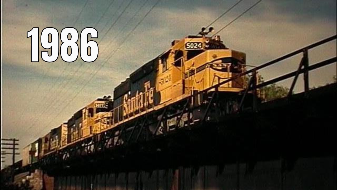 Santa Fe, SPSF, Burlington Northern, Rio Grande, Union Pacific 1986 (Part 1.2 of 4)