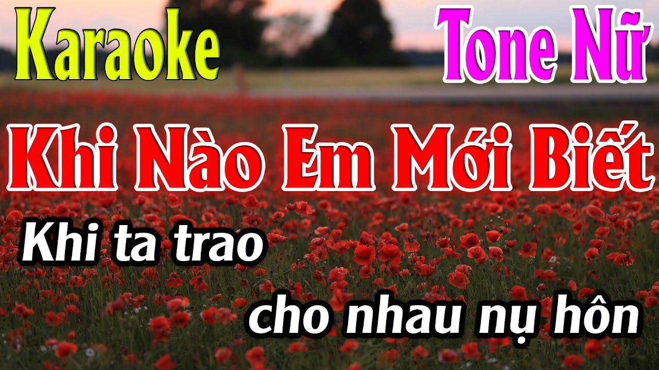 Khi Nào Em Mới Biết Karaoke Tone Nữ Karaoke Lâm Organ - Beat Mới