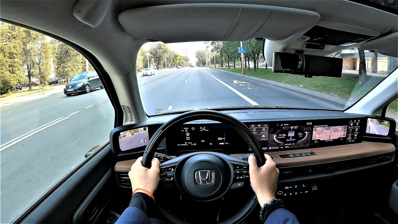 Honda E electric (iPhone on wheels!) - POV Test Drive. Interior, Exterior, GoPRO driving.