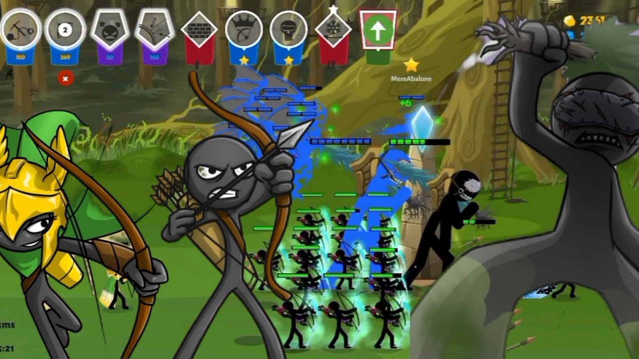 General kytchu & Archidon & giant lord sightless 2v2 ( tử chiến) stick war saga 