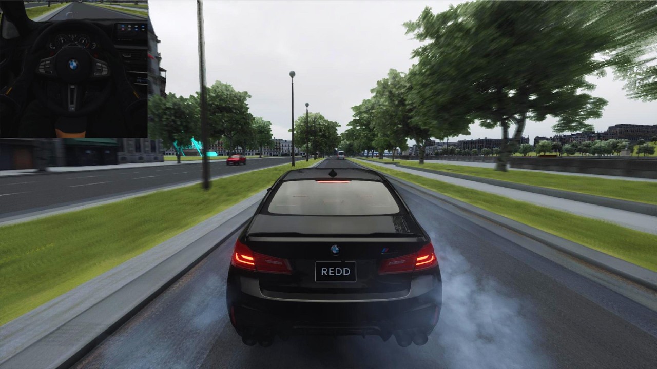 BMW M5 Competition F90 DRIFTING in Paris | Assetto Corsa Steering Wheel Gameplay | 4K RTX ULTRA