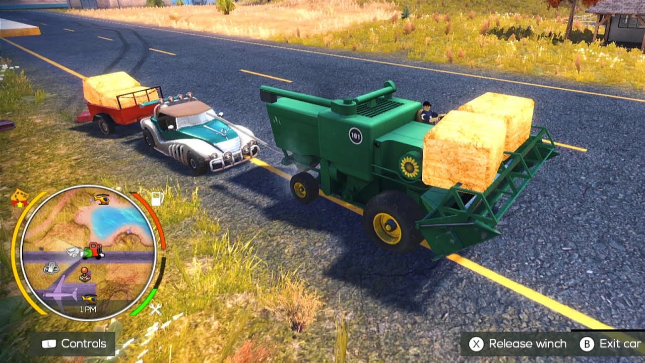 Hay Bale Delivery By Luxury Vintage Car | Off The Road Unleashed Nintendo Switch Gameplay HD