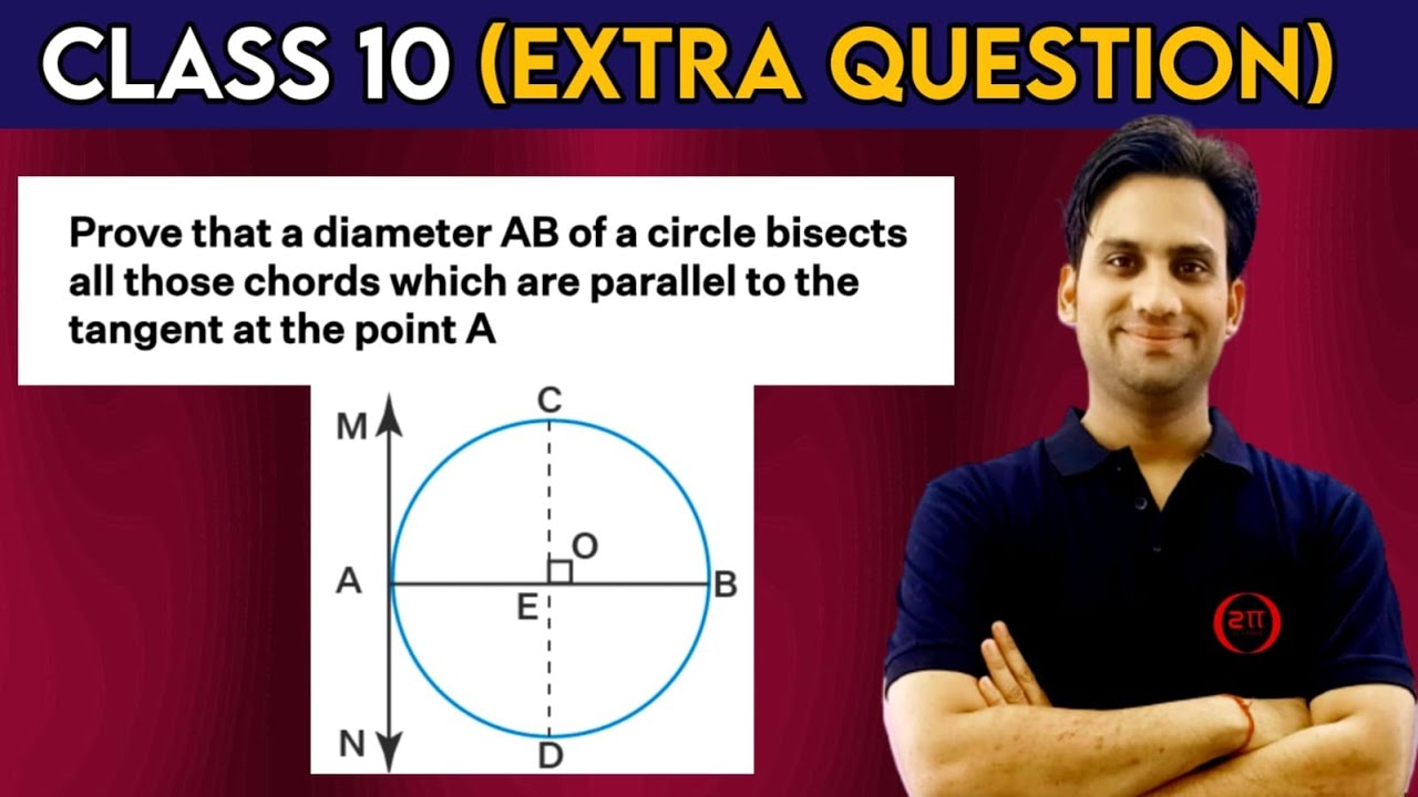 Prove that a diameter AB of a chord bisects all those chords which are parallel to the tangent at