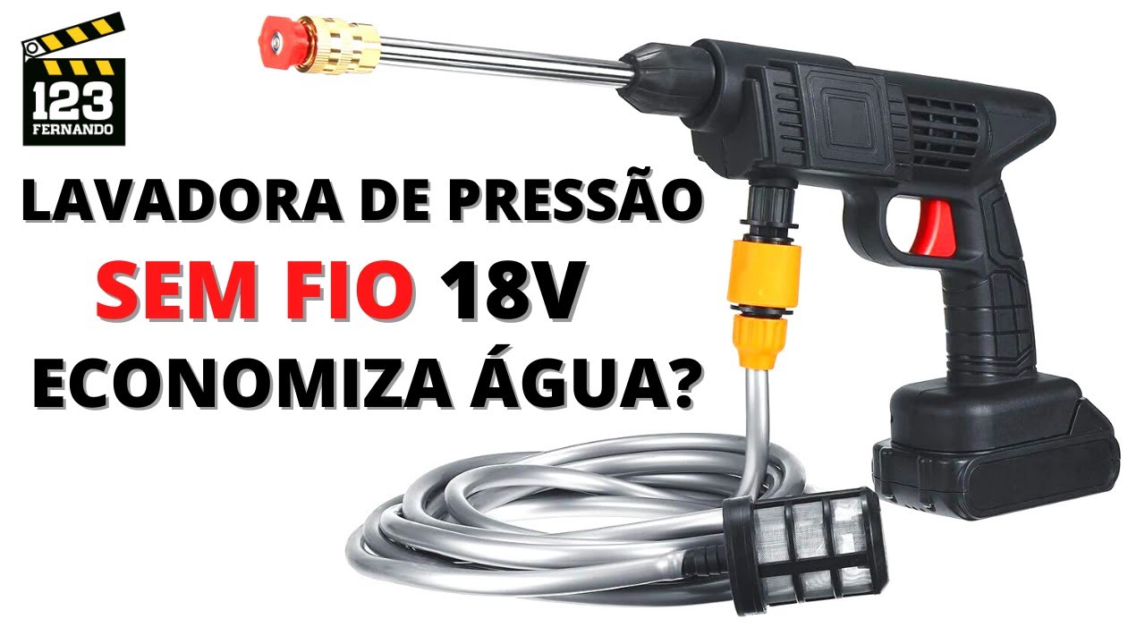 LAVADORA DE PRESSÃO A BATERIA PARA PUXAR ÁGUA DO BALDE COM ECONOMIA D’ÀGUA.