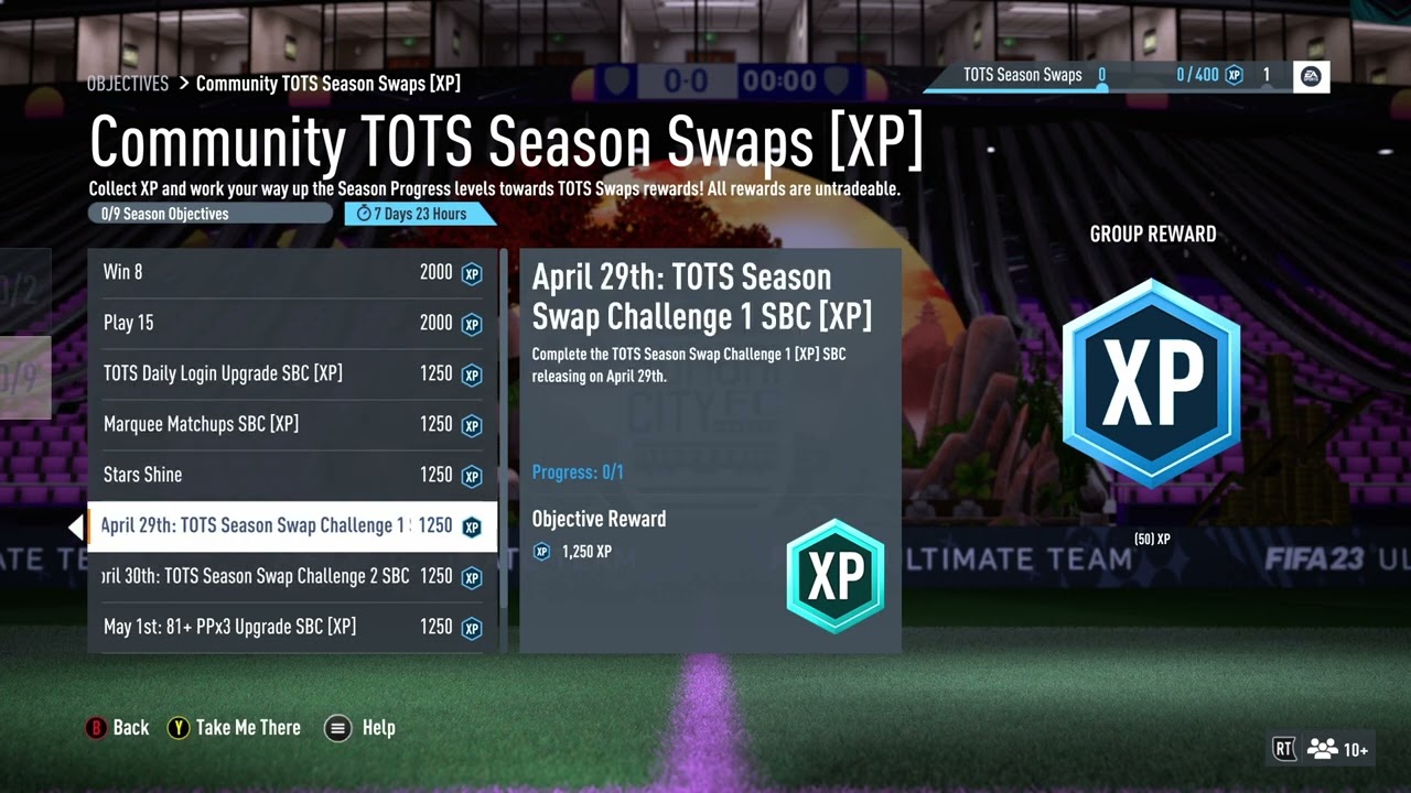Community TOTS Season Swaps [XP] Objectives FIFA 23