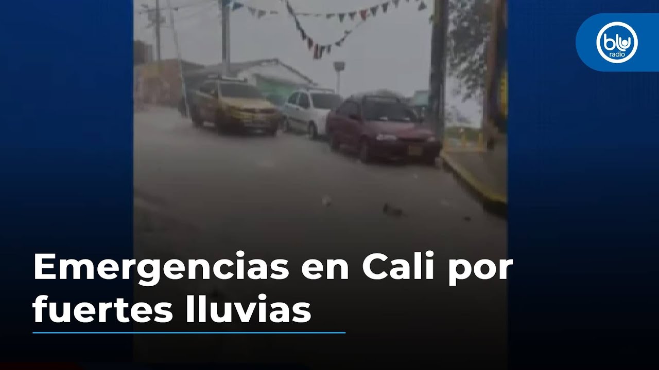 Emergencias en Cali por fuertes lluvias: conductores quedaron atrapados por inundaciones