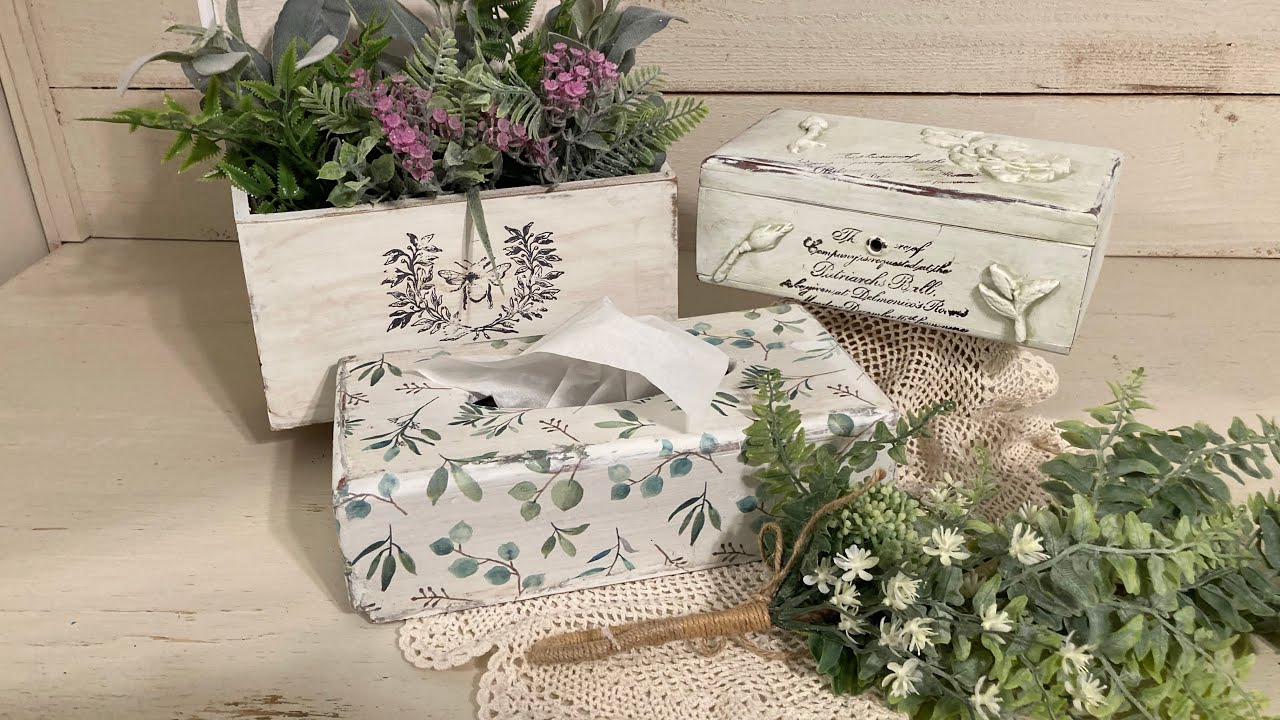 Spring Decor from thrifted wooden Boxes