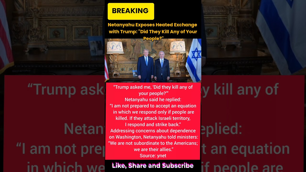 LEAKED: Netanyahu Reveals What Trump Private Asked Him After Iran Missile Attack! 🚨