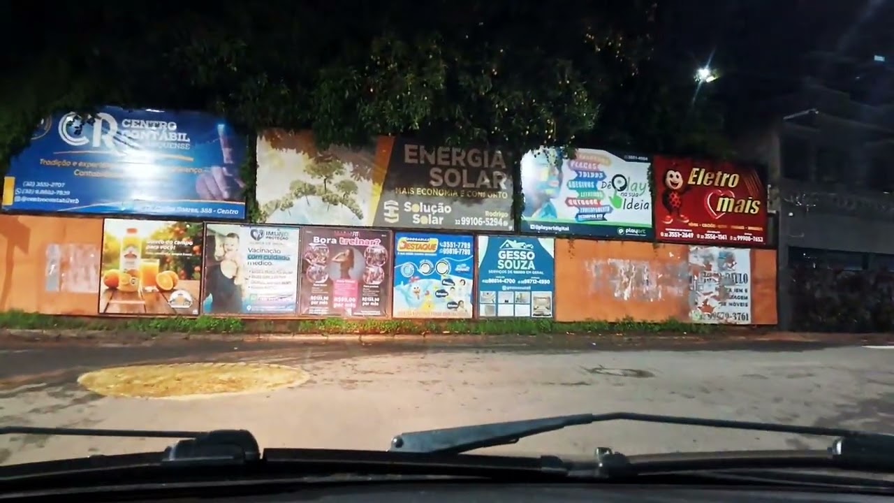 Passeio NOTURNO pelas avenidas iluminadas de VISCONDE DO RIO BRANCO MG @canalrolemotocar3109 