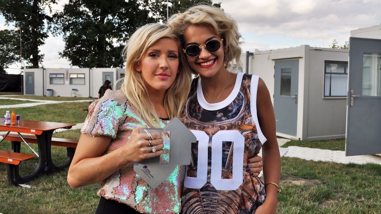 Rita Ora surprises Ellie Goulding with her Official Number 1 Award for Burn | Official Charts
