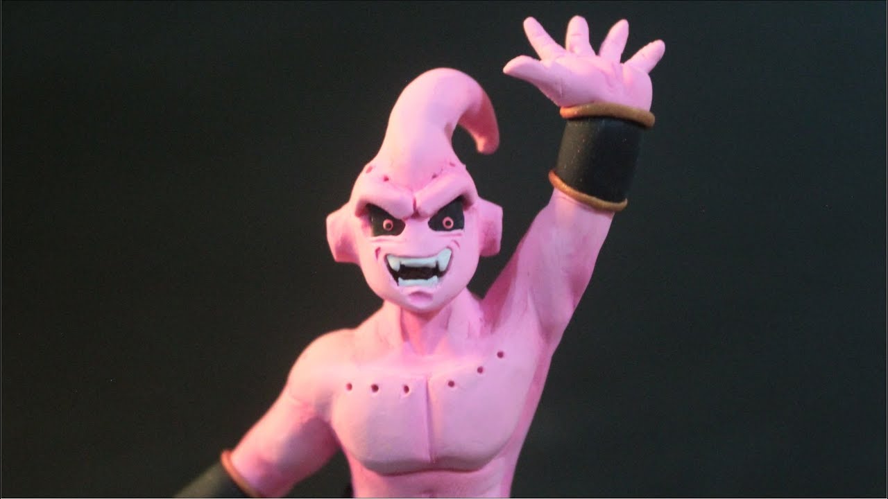 Making Majin Boo with clay