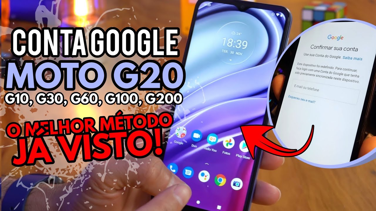 ●FÁCIL DESBLOQUEIO CONTA GOOGLE MOTO G20 | G10, G30, G60, G100, G200 SEM PC, SEM FIXAÇÃO DE TELA